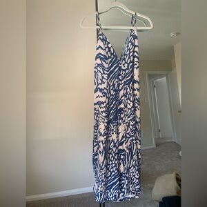 RESA Blue and White Print Dress